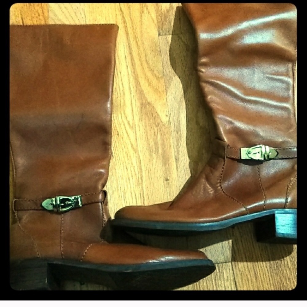 Etienne Aigner Leather High Boots